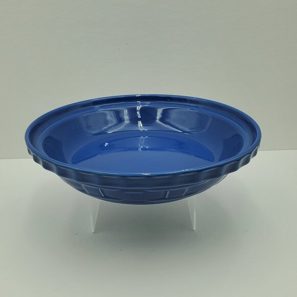 Longaberger Woven Traditions Cornflower Blue Pie Plate Baking Serving Dish - Picture 7 of 8